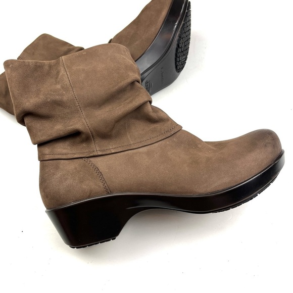 Abeo Pro System Slip Resistant Jenna Brown Leather Slouch Comfort Boot size 8.5 - Picture 2 of 9